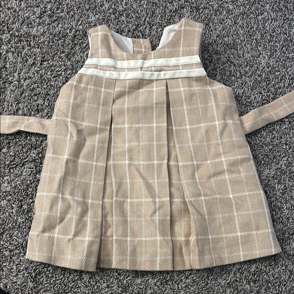 Elephantito Beige Plaid Dress